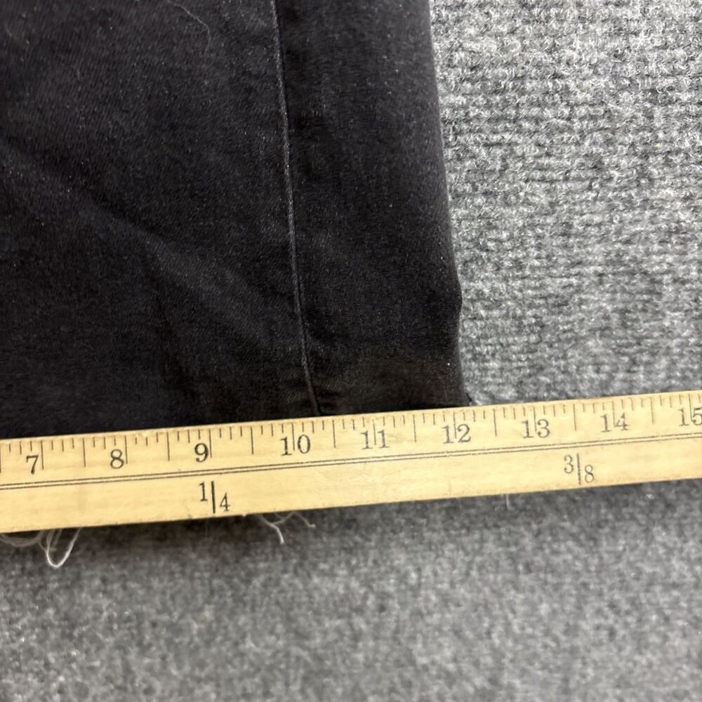 American Eagle Curvy Super High Rise Flare Jeans Womens Size 20 Black Raw Hem - Picture 9 of 11